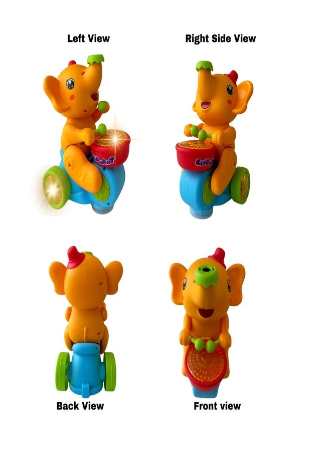 ItsyToys Musical Walking Elephant Drummer Toy with Flashing Light & Sound Toy for Kids Beating Drum Blowing Ball - Image 5